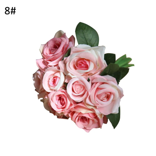 1Pc Artificial Rose Flower Head Photography Props Women Party Wedding Pin Brooch 