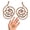 2, variant on Adjustable Copper Alloy Spirals Hand Rings For Chakras Balancing And Mindfulness Practice HanmdadePalm Rings