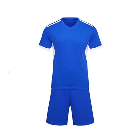 Fnooota Boys Athletic Outfit Sets Size 6, 2 Piece Summer Sports Short Sleeve Kids Clothing Sets Blue Size 6