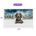 thumbnail image 5 of Hello Winter Dachshund Welcome Snowy Night Watercolor Vintage Doormat Wiener Dog Lover Gifts Idea Indoor Outdoor Welcome Mat - 01011, 5 of 5