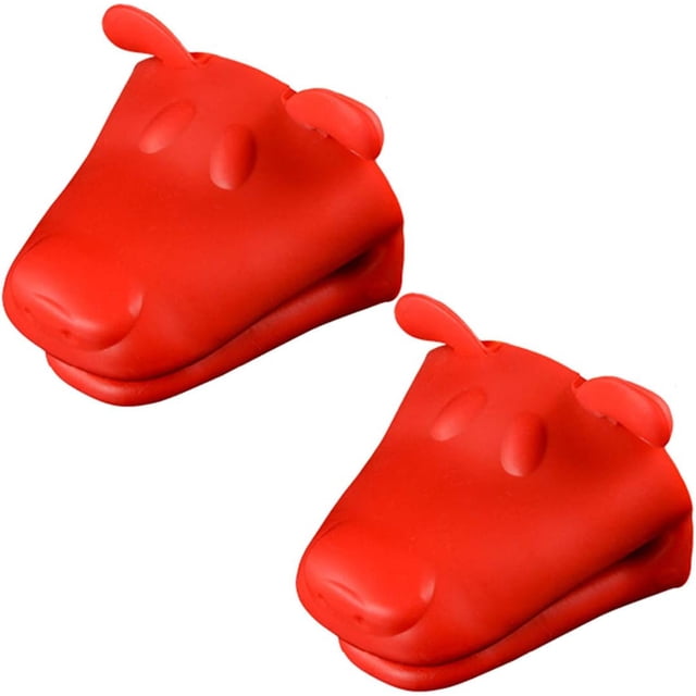 Mini manoplas para horno, silicona sin BPA, resistentes al calor, manoplas para cocinar y hornear