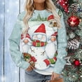 thumbnail image 1 of Chandails en Molleton de Noël pour Femmes à Manches Longues, Imprimé de Noël Décontracté, Col Rond, Chandail Tunique, Chandails en Molleton pour Femmes en Liquidation, 1 of 5