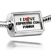 Neonblond Charm I Love Espresso Con Panna Coffee 925 Sterling Silver Bead