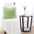 thumbnail image 2 of PiccoCasa Decorative Throw Pillow Cover Faux Fur Cushion Cover, 18"x18" Light Green, 2 of 6