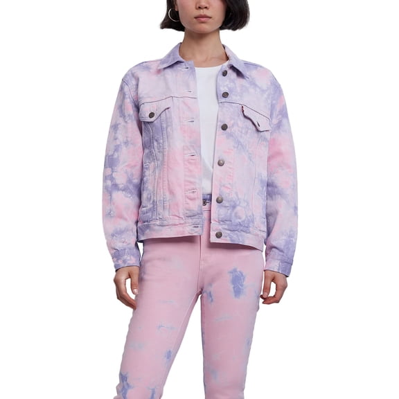 Women's Ex-Boyfriend Cotton Denim Trucker Jacket - Size Large