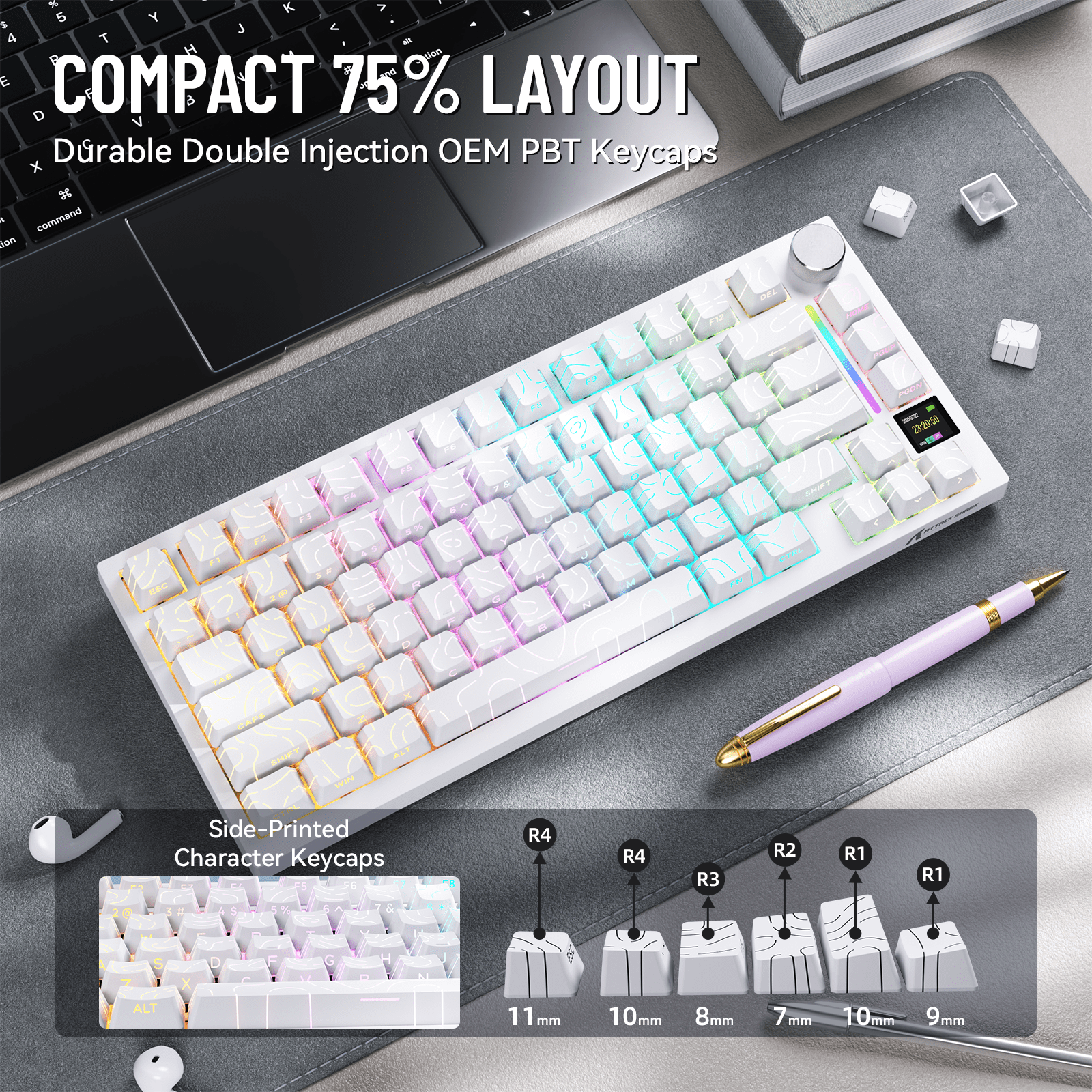 ATTACK SHARK X820ULTRA Mechanical Keyboard with C01ULTRA Coiled Cable