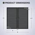 thumbnail image 2 of Mondaria Wood Plastic Privacy Double Fence Gate 6ft(H) x 6ft(W), Metal Frame with Knob Kits, Durable Composite Outdoor Gate,Sliver Gray, 2 of 6