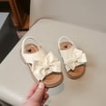 thumbnail image 4 of Eltusu Girls Sandals, No Slip Soft Bottom PU Open Toe Summer Shoes White Size 4 T, 4 of 8