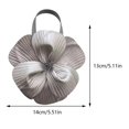 thumbnail image 4 of Mini Bolso Mano Con Flores Noche Floral Cuero PU para Mujer (plata), 4 of 7