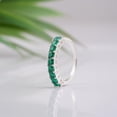 thumbnail image 5 of Hitanshu Jewels Princess Cut Green CZ 14K White Gold Finish Silver Band Ring, 5 of 6
