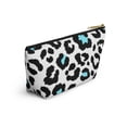 thumbnail image 4 of White & Blue Leopard Animal Print Makeup Bag Women's Cosmetic Pouch Bag, 4 of 6