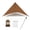 brown with pole, variant on 210g 20D Nylon Ultralight Camping Stove Windbreak Wind Screen Shield Fire Retardant No Poles Ropes Windproof Privacy Windscreen