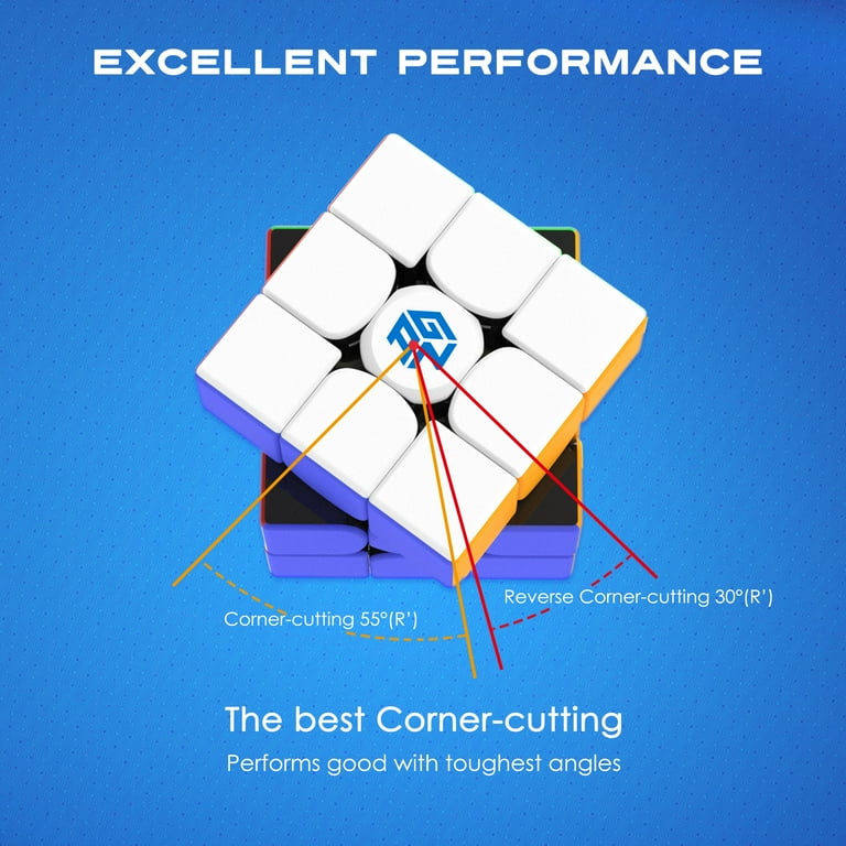 356RS Speed Cube Magique 3X3X3, Magic Cube De Vitesse Sans Autocollant