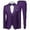 Dark Purple, variant on Men's Blazer Jacket,Men Suits 3 Piece Set,Classic Slim Fit Vest and Trousers Set formal Wear for Wedding Banquet Business Events and Attire