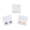 thumbnail image 2 of 50pairs Dyed Pearl Stud Earrings Round Ball Post Earrings with Pins for Women Mixed color 6~6.5mm Pin: 0.7mm, 2 of 5