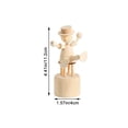 thumbnail image 3 of Yvsxxv Movable Wooden Puppet Figurine, Handcrafted Desktop Home Decor, 3 of 7