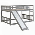 thumbnail image 6 of Grey Color Full over Full Bunk Bed Featuring Slide and Ladder, Made of Quality Pinewood and Plywood, 6 of 18