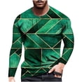 thumbnail image 2 of Oalirro Long Sleeve Tee Shirts for Men Men's Loose Round Neck 3D Printing Long Sleeve T Shirt Top, 2 of 5