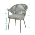 thumbnail image 6 of Nuu Garden 2 Piece Outdoor Aluminum Chair Set, Woven Rope Conversation Chairs with Seat Cushions, Beige, 6 of 10