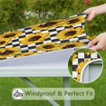 thumbnail image 6 of Elastic Hem Sunflower Tablecloth, Square Polyester Cover for Seasonal Dining, Garden Decor, or Indoor Use, Fits 36x36 Inch, 6 of 6