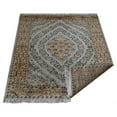 thumbnail image 5 of Rugsotic Carpets Hand Knotted Persian, Oriental Original Silk Floor Area Rug For Living Room Bedroom, Green,Camel, 2'8''X4'0'', 5 of 5