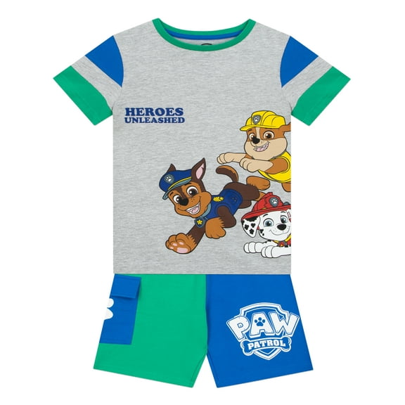 Paw Patrol T Shirt And Shorts Set Gray 2 - 8
