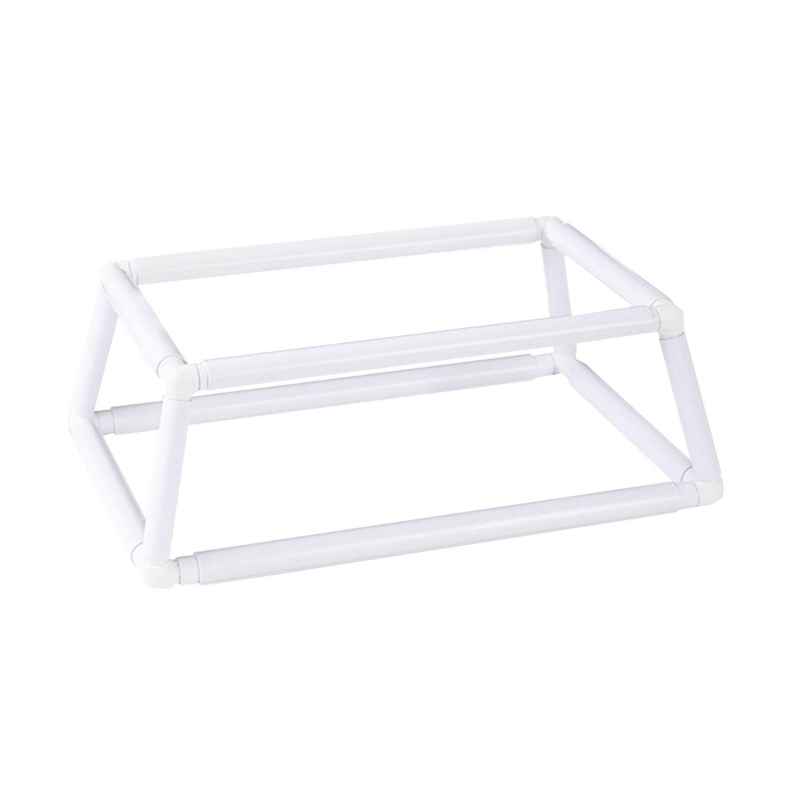 Abbraccia Cross Stitch Rack Embroidery Frame Lap Stand Hands Frees Compact DIY Sewing Combo Multifunction Embroidery Hoop Lap Stand Hoop white large