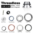 thumbnail image 4 of WFS HY875 1-1/8 -1-1/2 inch Semi-Integrated Threadless Headset 15.4mm Top Cone, Silver, HS06ZQSIL, 4 of 7