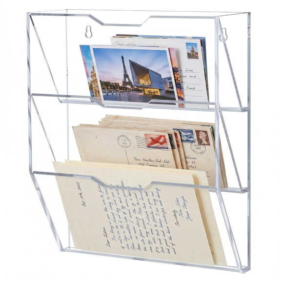 Desktop Mail Sorter Organizer, Sturdy Letter Document Rack, Mail Tray for Home Office School Mailroom