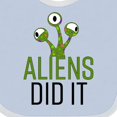 thumbnail image 4 of Inktastic Aliens Did It Boys or Girls Baby Bib, 4 of 4