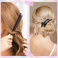 thumbnail image 5 of Dicasser 17 Pack Hair Brush Set Nylon Teasing Hair Brushes 3 Row Salon Teasing Brush Double Sided Hair Edge Brush Smooth Comb Grooming Rat Tail Combs with Duckbill Clips for Women Girls (Pink), 5 of 6
