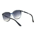 thumbnail image 4 of Womens 90s Round Butterfly Plastic Gradient Lens Sunglasses Blue Black, 4 of 4