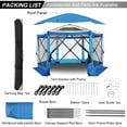 thumbnail image 6 of HOTEEL 12'x12' Ez Pop Up Gazebo Tent for Camping, Screen Tent with Removable Roof, Waterproof, UV Resistant, Portable Carry Bag,Blue, 6 of 10