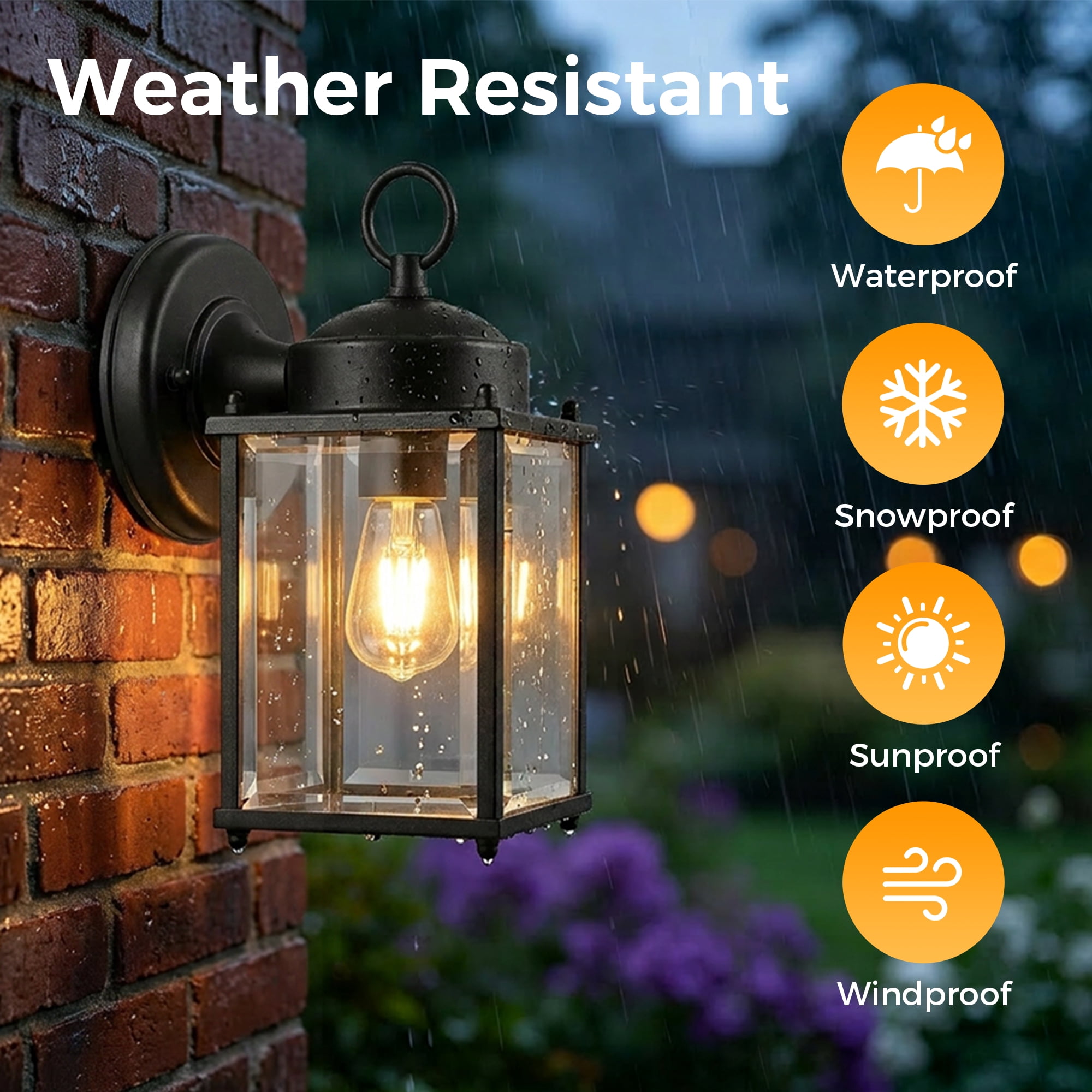 DAYBETTER Outdoor Wall Light Fixtures Wall Mounted, Waterproof Porch Sconces for Front door, Patio, Garage, Doorway, Entryway, 2 Pack