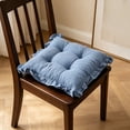 thumbnail image 4 of Tufted Ruffled Chair Cushion for Indoor Dining and Lounge Seating – Non-Slip Support and Soft Cotton Filling for Kitchen, Living Room, and Office Chairs, 4 of 5