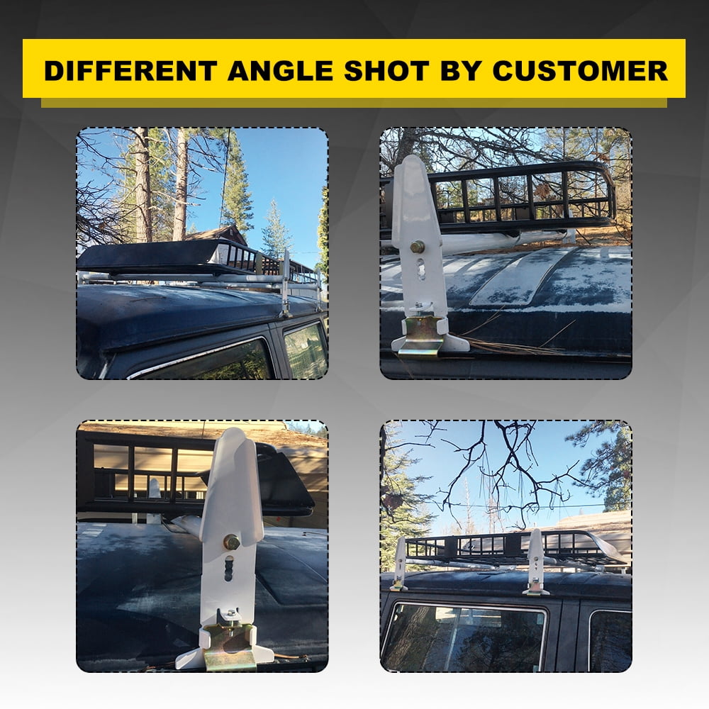 Kojem Adjustable Van Roof Ladder Rack Carrier 2 Cross Bars for Chevy Dodge Ford GMC Express 47 - 77'' 500lbs