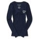 thumbnail image 1 of Camiseta térmica con Cuello en V Aeropostale azul pequeña, 1 of 2
