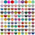 thumbnail image 3 of Mezcla de 50 piezas de cuentas de colores con agujeros grandes, estilo moderno, muchos estilos para elegir, accesorios básicos para pulseras de hueso de serpiente con abalorios (huellas), 3 of 3