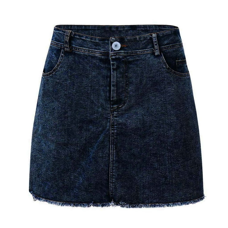 【BAON】Kibin Washing Denim Mini Skirt BKQCNKM Denim Skirt Skirts for Women Mini Skirt Wash Female
