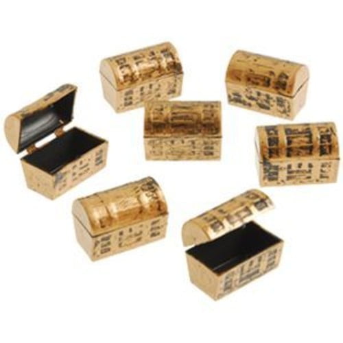 Dozen Mini Pirate Gold Treasure Chests