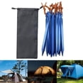 thumbnail image 6 of Colaxi Tent Stakes Ground Stakes Aluminum Alloy with Carry Pouch Heavy Duty Metal Stakes for Ground Tarp Pegs for Backpacking Hiking 12 Pieces Blue, 6 of 9
