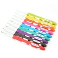 thumbnail image 3 of 9PCS Crochet Hooks Set Knitting Smooth Needle Tools Ergonomic Plastic Handle Aluminum Hooks(#1), 3 of 9
