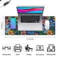 thumbnail image 5 of Long Mouse Pads for Desk,Pioneer Flower Floral Print Pattern Desk Mats on Top Of Desks, Desk Mouse Pad Extra Large with 3mm Non-Slip Base and Stitched Edge for Gaming,Office,Work,Home 31.5"x11.8", 5 of 6