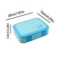 thumbnail image 2 of Clearance Items,npkgvia Lunch Box,Lunch Containers,Portable Plastic Seal Microwavable Use Students Office Workers Five Grids Divided Grid Bento Lunch Box,Food Storage Containers,Gray, 2 of 3
