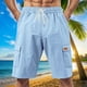 thumbnail image 1 of pstuiky Pantalones cortos para hombre, Pantalones cortos cargo de verano para hombre con cordón en la cintura, bolsillos grandes, pantalones deportivos informales, 1 of 9