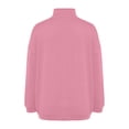 thumbnail image 7 of hxobax Womens Oversized Sweatshirts Fleece Long Sleeve Half Button Casual Pullover Tops With Pockets, 7 of 7