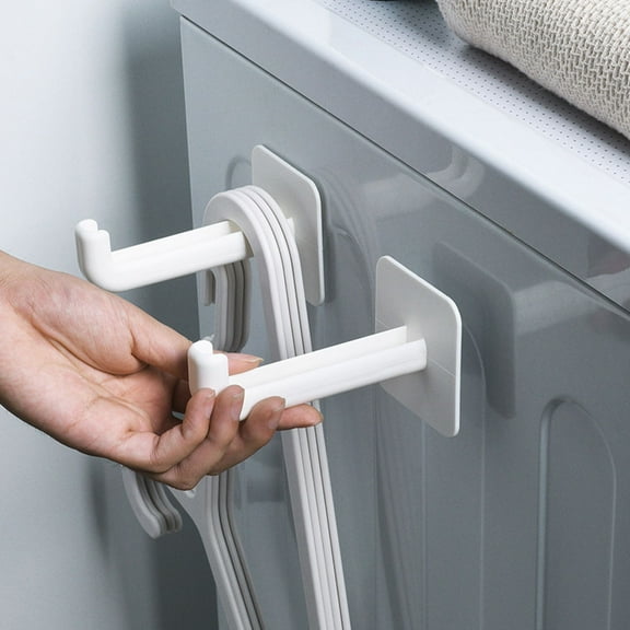 Hytrove 2Pcs Clothes Hanging Rack No-drilling Design for Closet and Laundry .72X2.75X2.75in