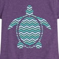 thumbnail image 3 of Instant Message - Striped Turtle - Toddler & Youth Girls Short Sleeve Graphic T-Shirt, 3 of 6