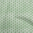 thumbnail image 1 of oneOone Rayon Green Fabric Asian Dabu Sewing Material Print Fabric By The Yard 56 Inch Wide, 1 of 4