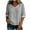 #0196-Gray, variant on Favoffer Women Linen Tops Short Sleeve V Neck Button Lace Solid Color Loose Fit Casual Spring Summer Tops for Outdoor Street Beach